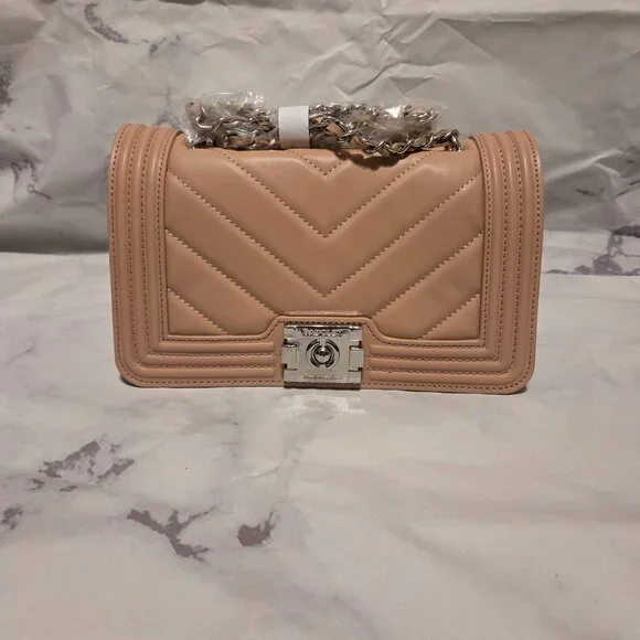 Badgley Mischka Blush Quilted Crossbody #0001 - Picture 1 of 4